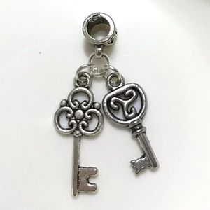 Skeleton Lucky Key Dangle Charm